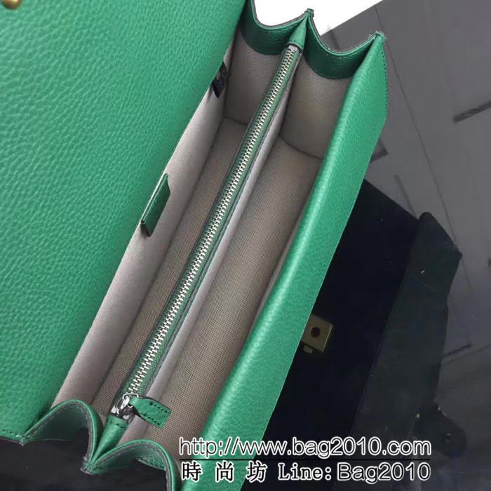GUCCI古馳原單 新款 專櫃品質原單貨實物實拍 400249 綠色全皮 對正品雙色皮 鏈條單肩斜挎包 HY1013